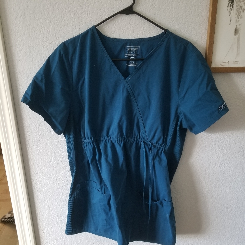 Maternity Scrub Bundle. Caribbean Blue